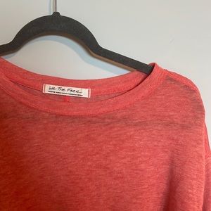 Free people Cassidy t-shirt red medium